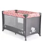   Moni SAFARI utazóágy 1 szintes, zippes kibújóval, állatmintás PINK/rózsa