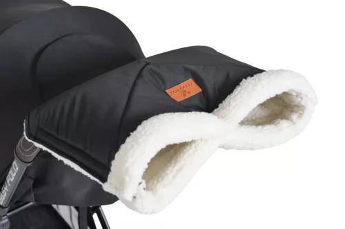 Moni LUXE kézmelegítő babakocsira, muff FEKETE