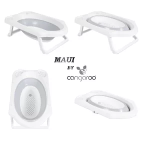 Moni Cangaroo maui összecsukható babakád szürke / kék