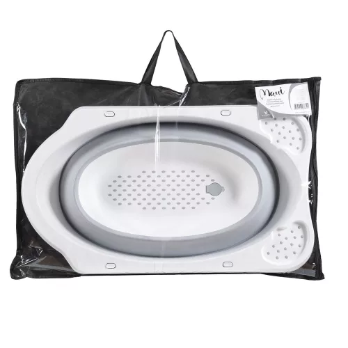 Moni Cangaroo maui összecsukható babakád szürke / kék