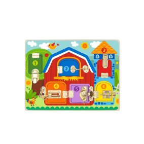 Moni Tooky toy reteszes montessori fa tábla tk044