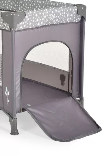 Moni Safari utazóágy 1 szintes, zippes kibújóval, állatmintás grafit