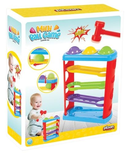 Moni Pilsan mini golyópálya 03351 műanyag színes, 3 golyóval