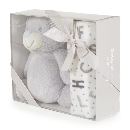 Moni Cangaroo takaró 90x75cm maci plüss szürke