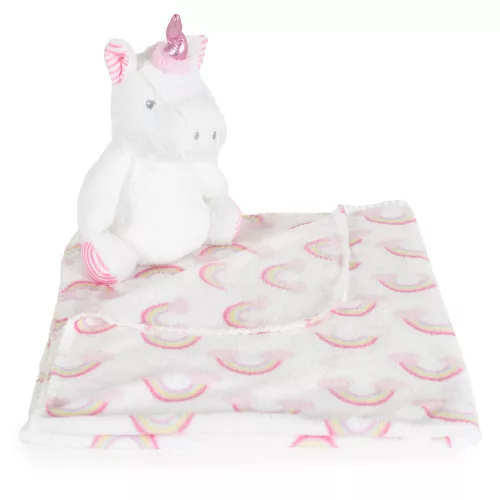 Moni Cangaroo takaró 90x75cm unikornis plüss pink