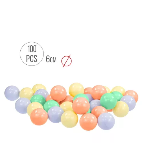 Moni Mochtoys 100 dbos labda hálóban pasztell