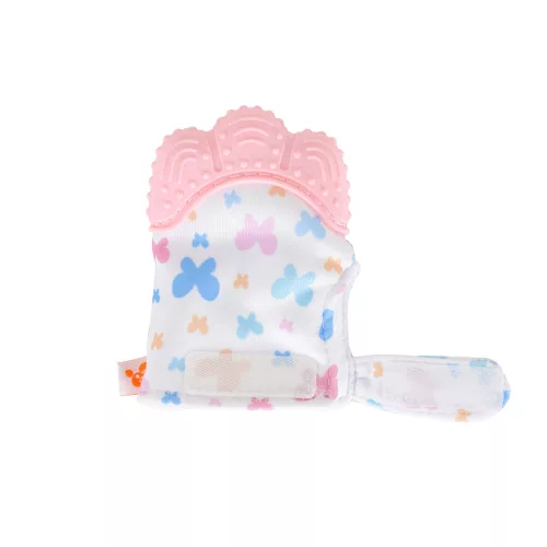 Moni Olive szilikon rágóka fogzáshoz rózsa