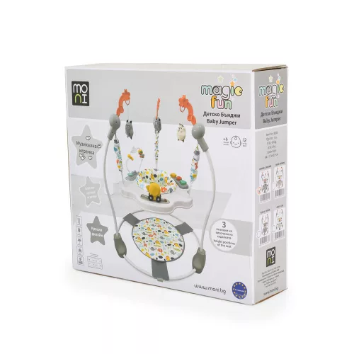 Moni Moni magic fun baba ugráló pasztel játékkal bézs