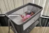 MONI Kalinihta újszülött babaágy önálló, 11 kg, 1 szint fehér láb bézs