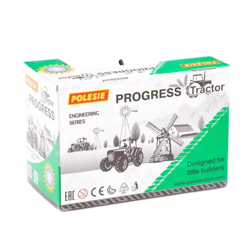 Moni Polesie toys 91222 lendkerekes, hátrahúzós traktor zöld