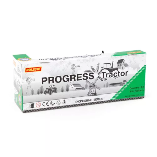 Moni Polesie toys lendkerekes traktor dönthető utánfutóval zöld