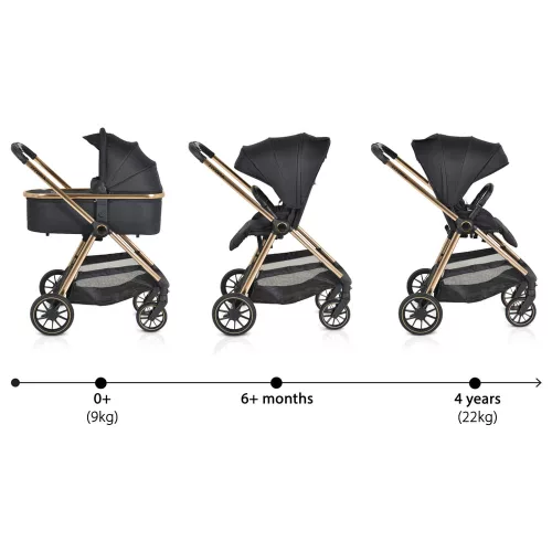 Moni Cangaroo hydra 2in1 babakocsi fekete