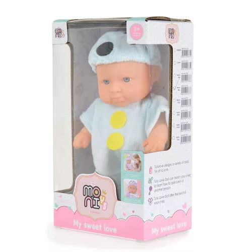 Moni Moni toys baba 20 cm 6123 kék