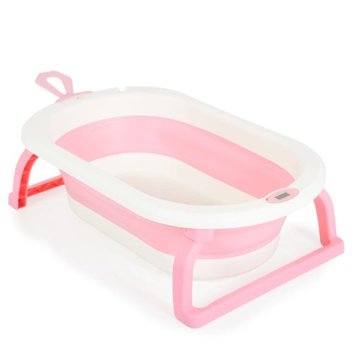 Moni Terra összecsukható kád digi hőmérővel pink
