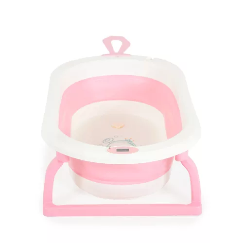 Moni Terra összecsukható kád digitális hőmérővel pink