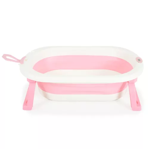 Moni TERRA összecsukható kád digitális hőmérővel PINK