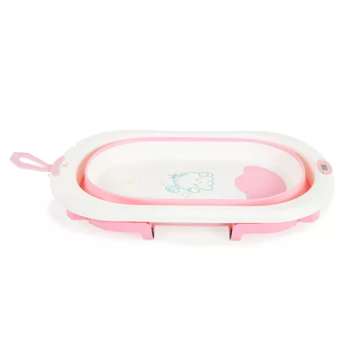 Moni Terra összecsukható kád digitális hőmérővel pink