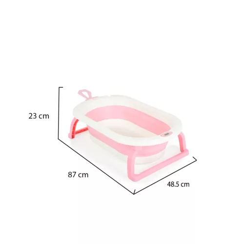 Moni TERRA összecsukható kád digitális hőmérővel PINK