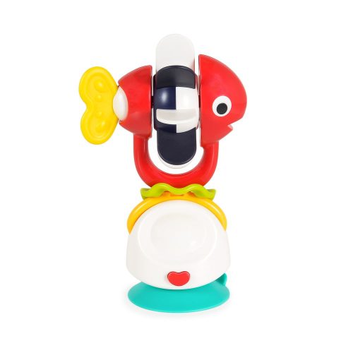 Moni Hola játék etetőszékre 2in1 rágóka piros hal