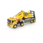   Moni Toys Kisautó teherkocsi darusautóval 1:16 sárga/szürke