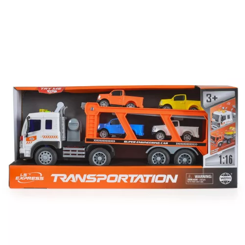 Moni Kisautó autómentő 4 kisautóval 1:16 sárga/fehér