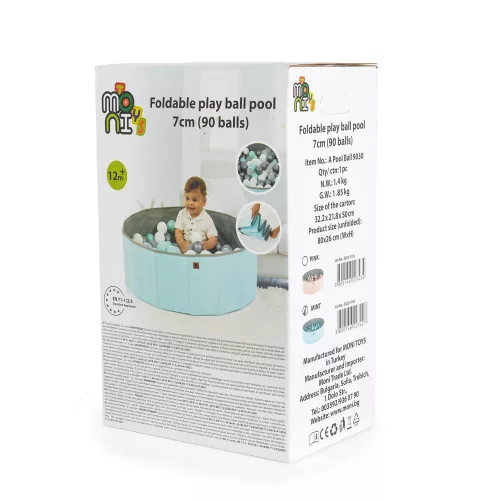 Moni Labdamedence összecsukható 80cm +90db 7cms labda pink