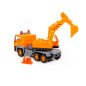   Moni Polesie excavator 2in1 teherautó és homlokrakodó narancs
