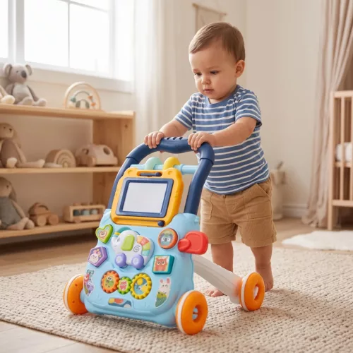 Moni MUSIC WALKER járássegítő elefántos KÉK