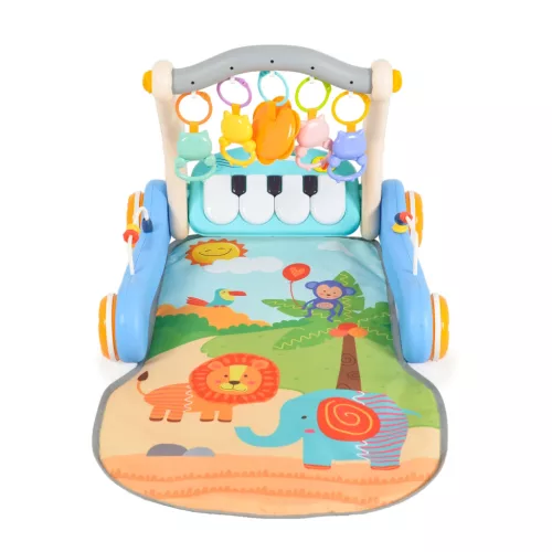 MONI MUSIC WALKER 2in1 járássegítő+játszószőnyeg KÉK