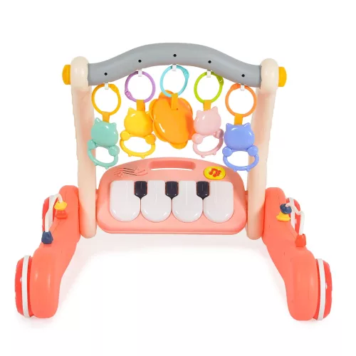 Moni Moni music walker 2in1 járássegítő+játszószőnyeg pink