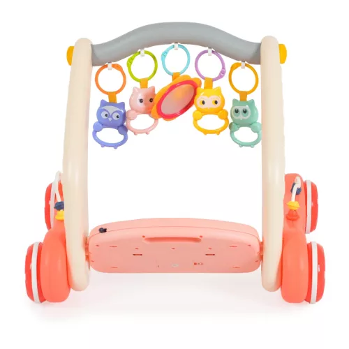 MONI MUSIC WALKER 2in1 járássegítő+játszószőnyeg PINK