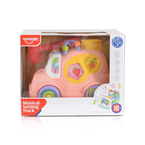 Moni Műanyag zenélő kisautó pink