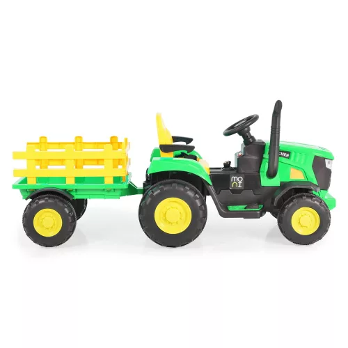 Moni Moni bo rancher elektromos traktor utánfutóval zöld