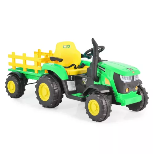 MONI BO Rancher elektromos traktor utánfutóval zöld