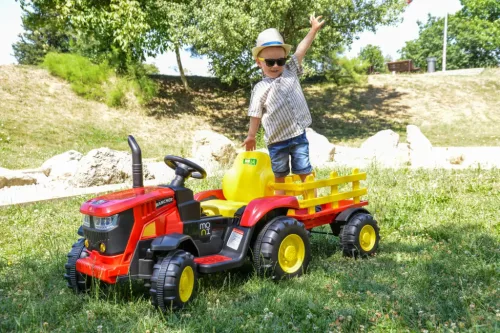 MONI BO Rancher elektromos traktor utánfutóval zöld