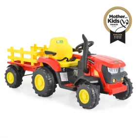   MONI BO Rancher elektromos traktor utánfutóval piros/sárga