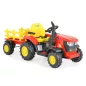   MONI BO Rancher elektromos traktor utánfutóval piros/sárga
