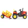 MONI BO Rancher elektromos traktor utánfutóval piros/sárga