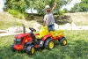MONI BO Rancher elektromos traktor utánfutóval piros/sárga