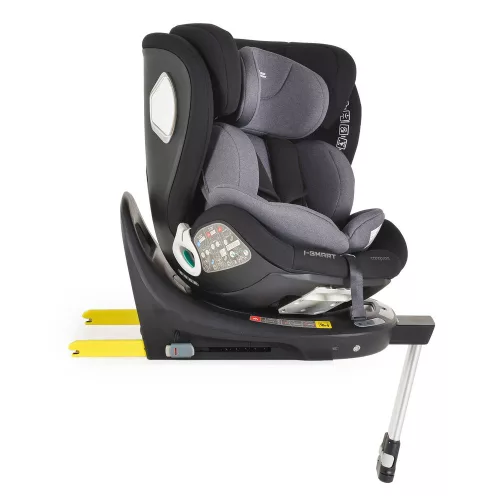 Moni I-smart autós ülés 40-150cm, i-size támasztóláb, oldalvédelem, isofix, okosgomb szürke