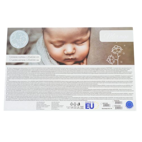 Moni Mirage összecsukható 6cm szivacsmatrac textil huzat 120x60cm rózsaszín