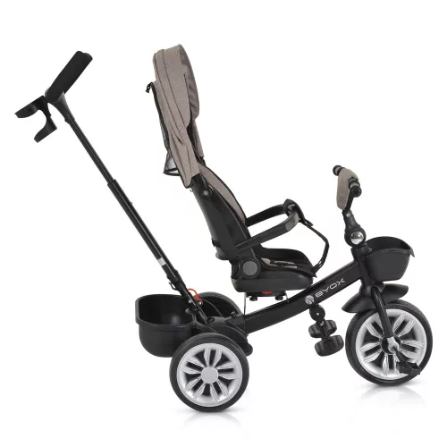 Moni Space tricikli szülőkaros, 360 fokban forgatható bézs