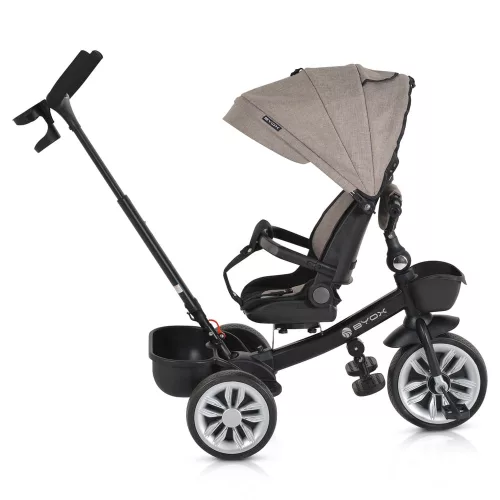 Moni Space tricikli szülőkaros, 360 fokban forgatható bézs