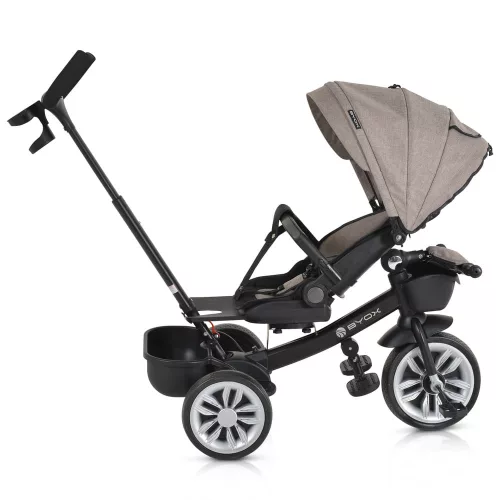 Moni Space tricikli szülőkaros, 360 fokban forgatható bézs