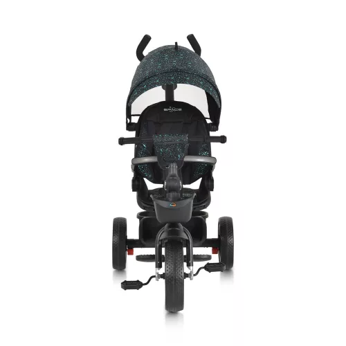 Moni Space tricikli szülőkaros, 360 fokban forgatható kék