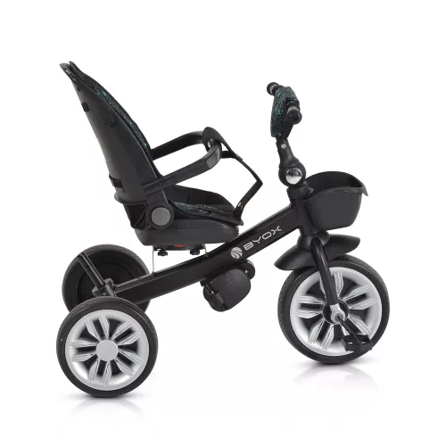 Moni Space tricikli szülőkaros, 360 fokban forgatható kék