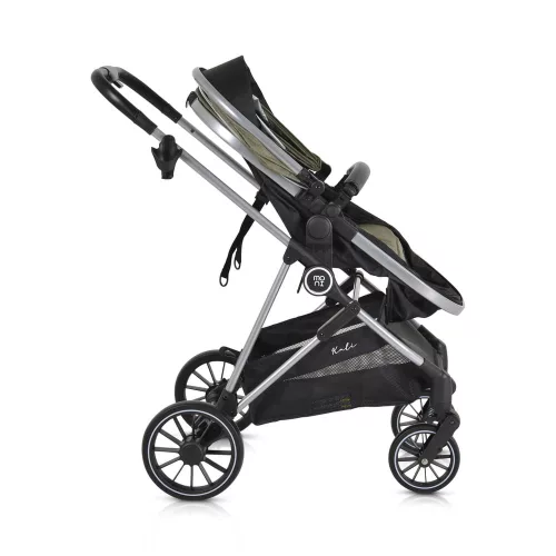 Moni Kali babakocsi 2in1 lapra csukható, megfordítható+táska oliva zöld