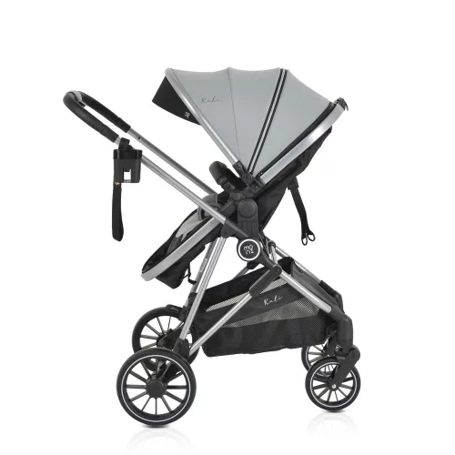 Moni Kali babakocsi 2in1 lapra csukható, megfordítható+táska szürke
