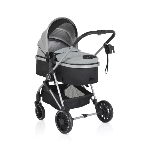 Moni Kali babakocsi 2in1 lapra csukható, megfordítható+táska szürke