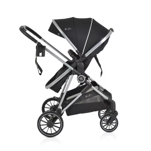 Moni Kali babakocsi 2in1 lapra csukható, megfordítható+táska fekete